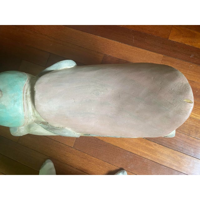 Late 20th Century Carved Rocking Wood Elephant Decor For Sale In Cleveland - Image 6 of 10