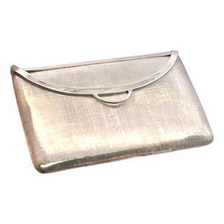 Late 20th Century Tiffany & Co Estate Rare Compact Mirror Sterling Silver 86 Grams For Sale