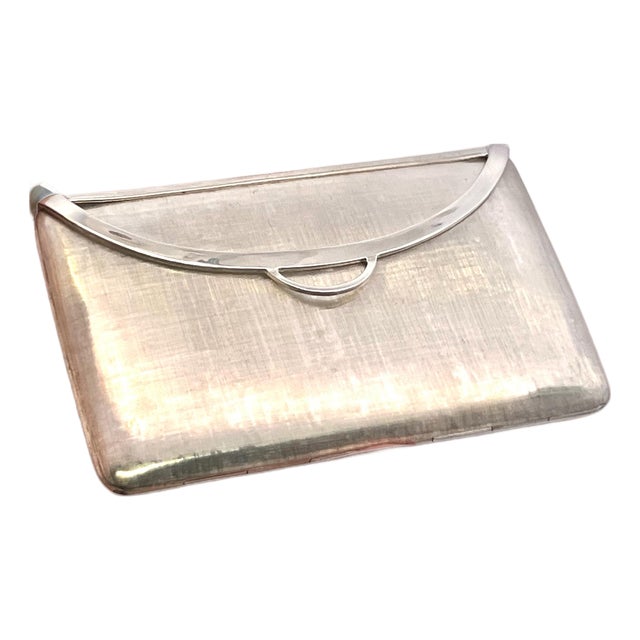 Late 20th Century Tiffany & Co Estate Rare Compact Mirror Sterling Silver 86 Grams For Sale