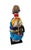 1970s Vintage African Beaded Namji Twin Fertility Dolls Cameroon 12" H W/Wood Stand For Sale - Image 5 of 9