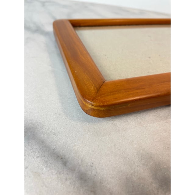 Mid-Century Modern Mid 20th Century Danish Modern Style Teak Picture Frame Tabletop or Wall Mount For Sale - Image 3 of 6