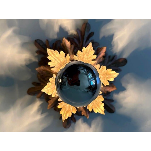 Mid-Century Floral Flush Mounts by W. Müller, Germany, 1970s, Set of 2 For Sale - Image 10 of 18