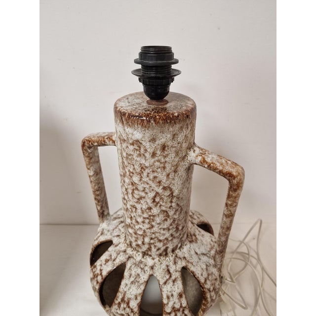 Vintage West German Ceramic Table Lamp, 1970s For Sale - Image 13 of 15