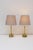 Mid-Century Modern Italian Onyx and Brass Table Lamps, Set of 2 For Sale - Image 9 of 13