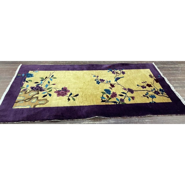 Vintage Art Deco Chinese Rug For Sale In Chicago - Image 6 of 11