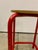 Vintage Industrial Danish Stool Red Metal Stool For Sale - Image 4 of 9