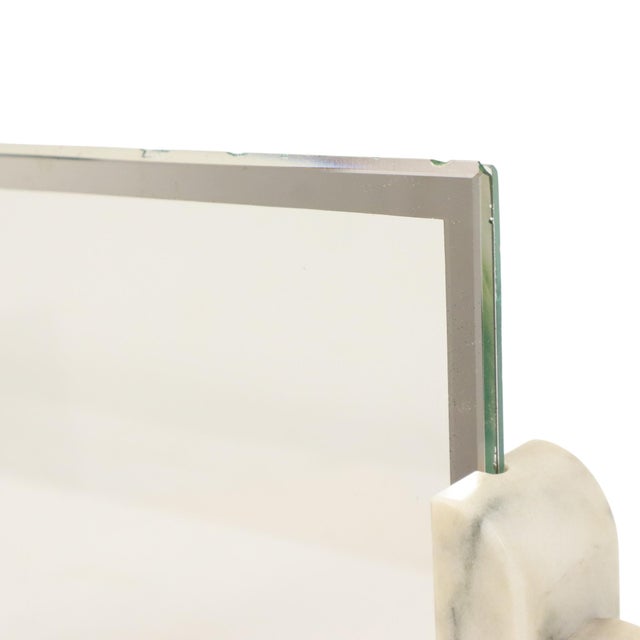Large Art Deco Photo Frame in Marble and Glass with Mirrored Border, 1930s For Sale - Image 4 of 18
