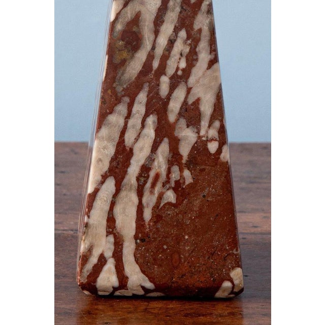 Mid-20th Century French Red Griotte Marble Obelisk For Sale - Image 5 of 7
