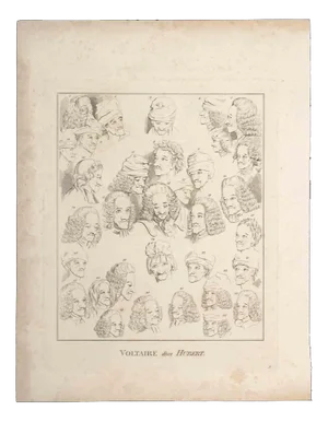 After Hubert, Thomas Holloway, Voltaire, Original Etching, 1810