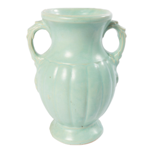 1940s McCoy Matte Aqua Green Vase