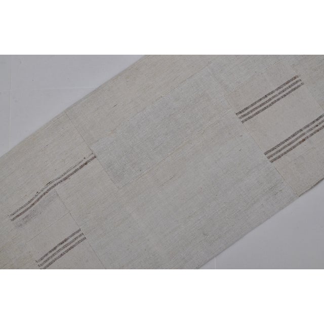 Handmade Decorative Hemp Runner Rug, 1960s For Sale - Image 10 of 11