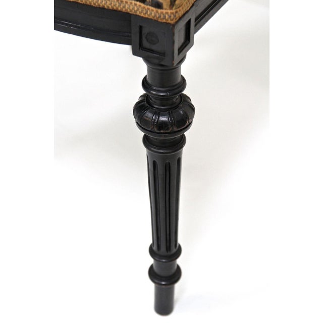 Beige Set of Black Side Chairs, 1870 For Sale - Image 8 of 18