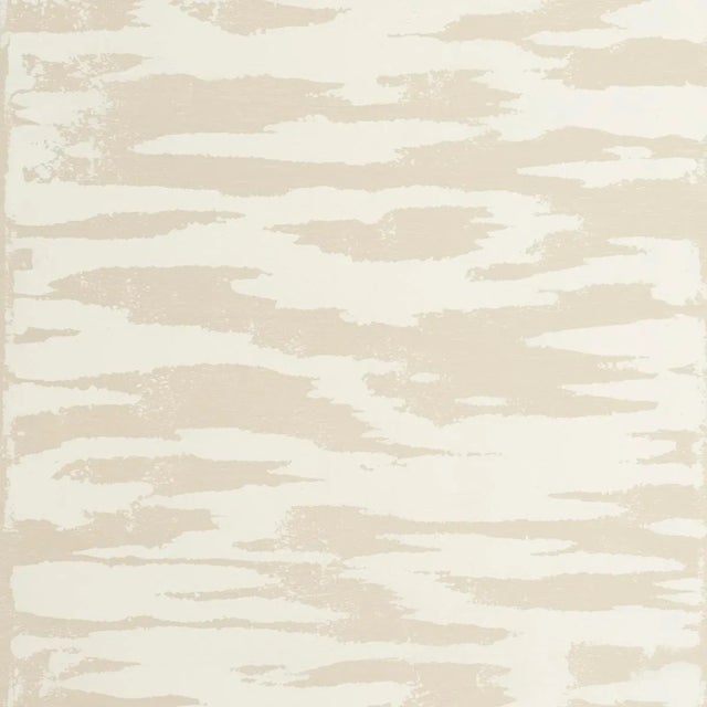 Schumacher x Celerie Kemble Plastered Manuscript Wallpaper in Arctic For Sale