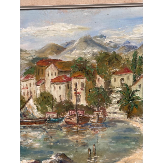 Kewe, Coastal Village, 1984, Oil Painting on Panel, Framed For Sale - Image 7 of 15