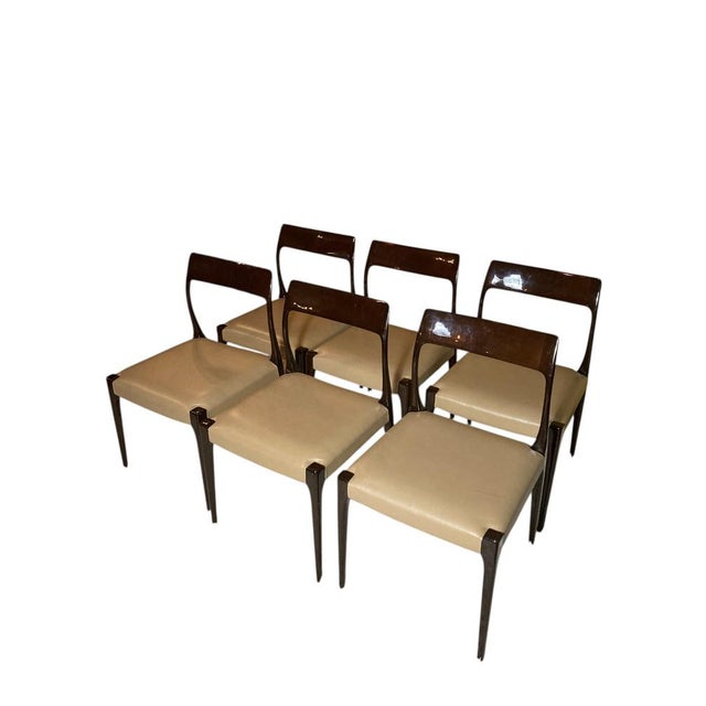 Mid-Century Modern Laskasa Karen Laquered Dining Chairs, 2000, Set of 6 For Sale - Image 10 of 13