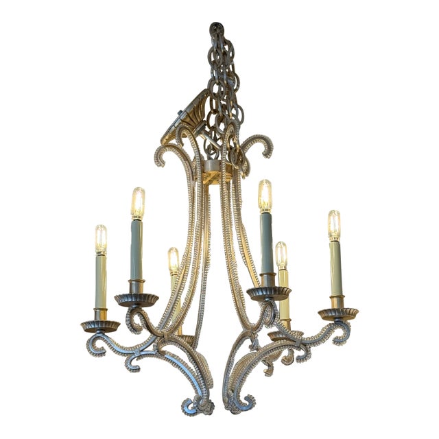 Burnished Silver Oslo Chandelier by Chapman & Myers for Visual Comfort For Sale