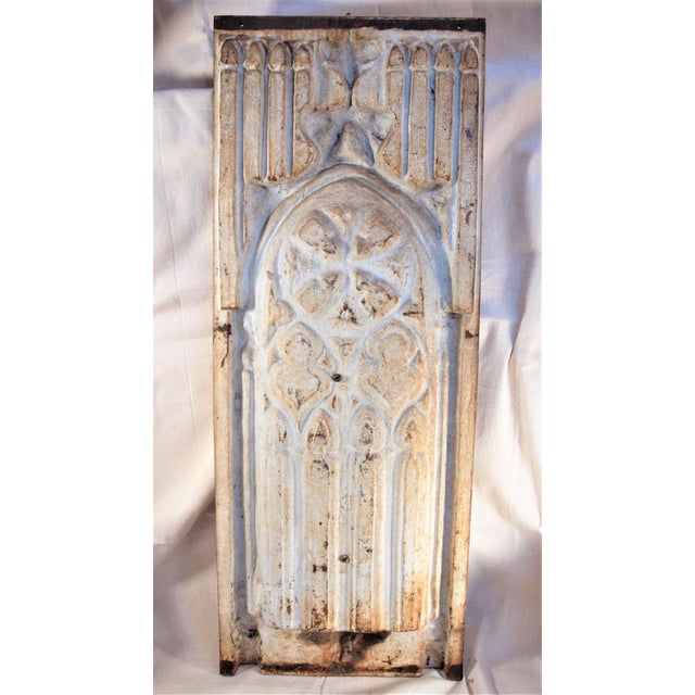 White 1910s Large Cast Iron Shrine Standing Angel Indoor/Outdoor For Sale - Image 8 of 9