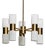 Brass and Art Glass Chandelier attributed to Hans-Agne Jakobsson for Markaryd, Sweden, 1960s For Sale