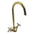 21st Century Moroccan Handmade Faucet Swan Neck Brass Copper Engraved Farmhouse Sink Faucet For Sale