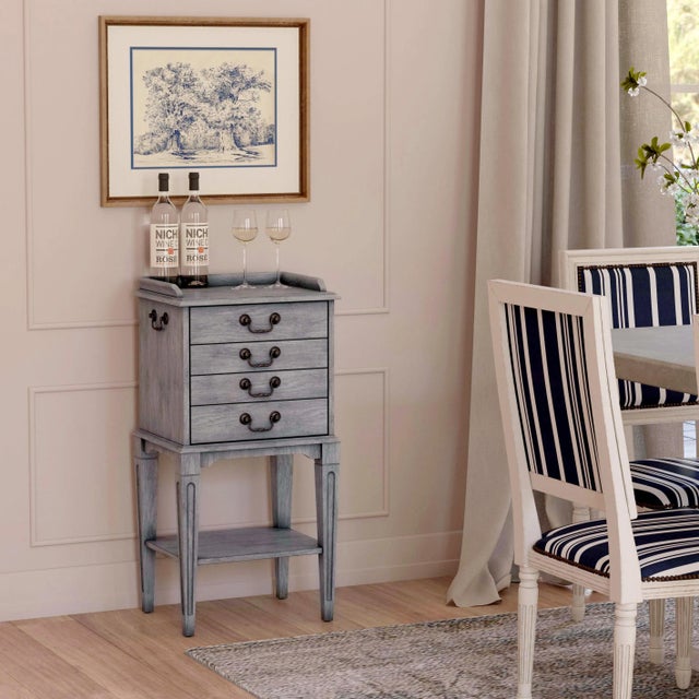 Spritely Home Accent Furniture Hardwick 4 Drawer Chest, Gray For Sale - Image 4 of 12