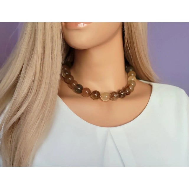 Mix Color Rutilated Quartz Necklace For Sale In Cleveland - Image 6 of 7