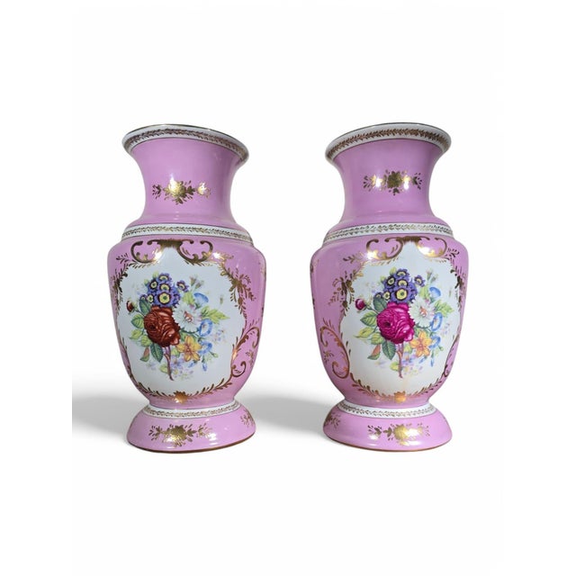 Dresden Porcelain Vases, 1900, Set of 2 For Sale - Image 10 of 13