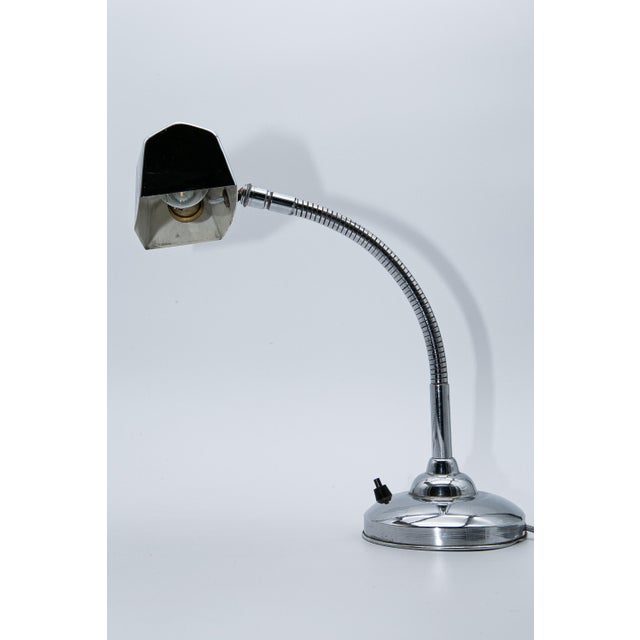 Silver Art Deco Table Lamp in Nickel-Plated, 1930 For Sale - Image 8 of 8