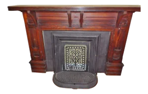 18th Cenury Early American Pine Antique Fireplace Mantel