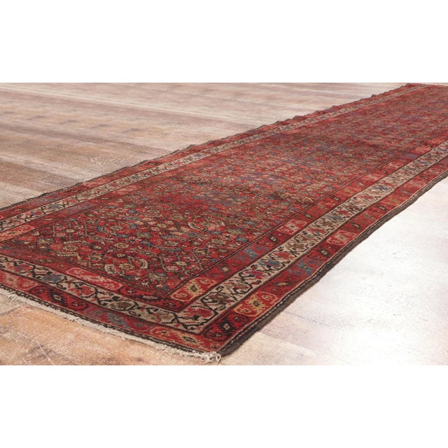 Antique Persian Malayer Runner - 03’03 x 13’02 For Sale - Image 10 of 12