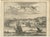 Antique print titled 'De Bay ende Stadt Dabul'. Bird's eye view of Dabhol as seen from the sea. The city is situated on...