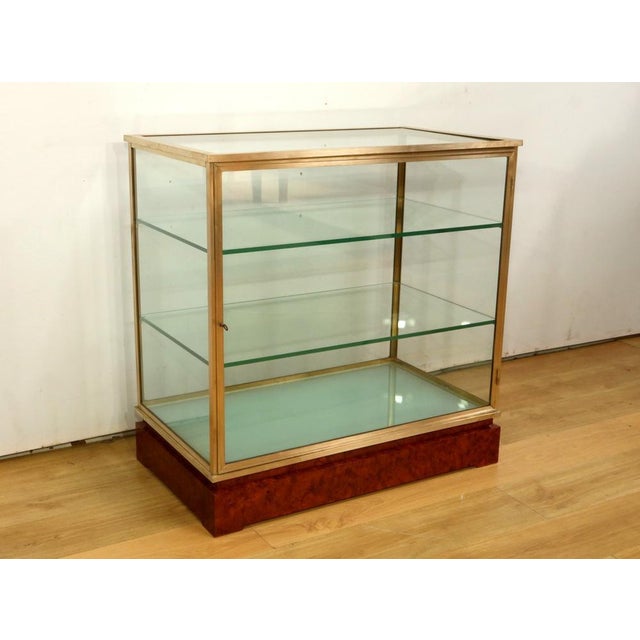 Brass and Elm Display Case, 1950 For Sale - Image 4 of 18