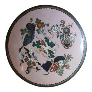 Antique Chinese Cloisonne Charger For Sale