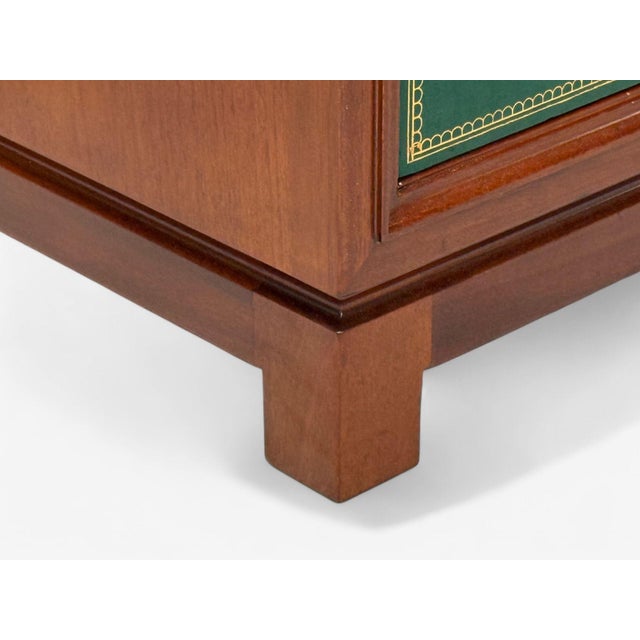 Tommi Parzinger, Wood, Brass, Green Leather, Chests of Drawers, Usa, 1950s For Sale - Image 12 of 14