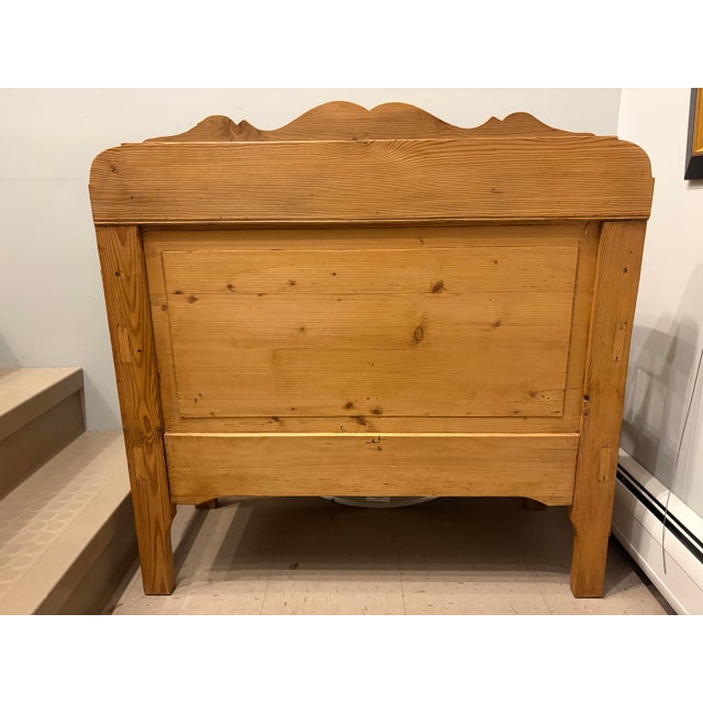 Antique English Pine Bench W/ Storage For Sale - Image 10 of 10