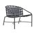 Brown Jordan Kantan Aluminum Suncloth Lounge Chair, Textured Pewter frame with Marine fabric For Sale - Image 12 of 12