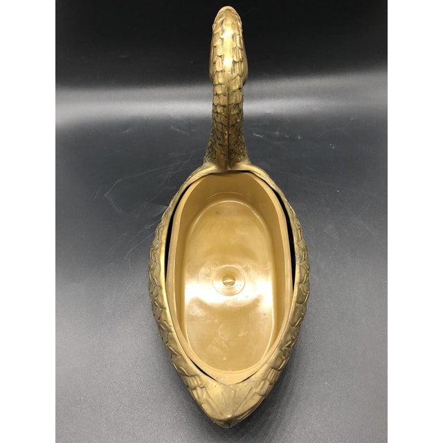 Mid-Century Brass Swan Bowl from Unbekannt, 1950s For Sale - Image 10 of 14