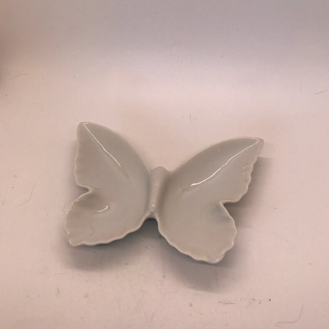 Red Wing Pottery 1966 Red Wing Pottery Butterfly Moth Trinket Dish For Sale - Image 4 of 4