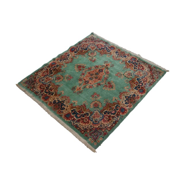 :: Scrolling tendril center medallion with interior shield like quatrefoil oriented floral blossom surrounded by...