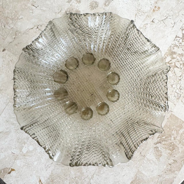 Vintage Smoked Glass Dish/Catchall For Sale - Image 4 of 7