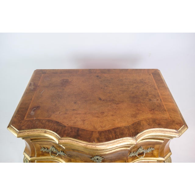 Wood Danish Rococo Chest of Drawers in Walnut, 1880s For Sale - Image 7 of 14