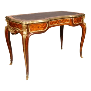 Napoleon III Ormolu Mounted Tulipwood Bureau Plat Attributed To Wassmus