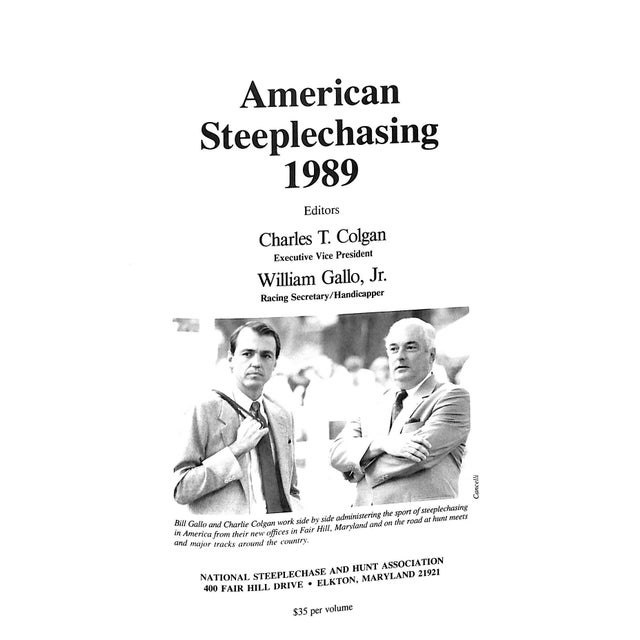 Traditional "American Steeplechasing 1989" 1989 Colgan, Charles T. [Editor] For Sale - Image 3 of 12