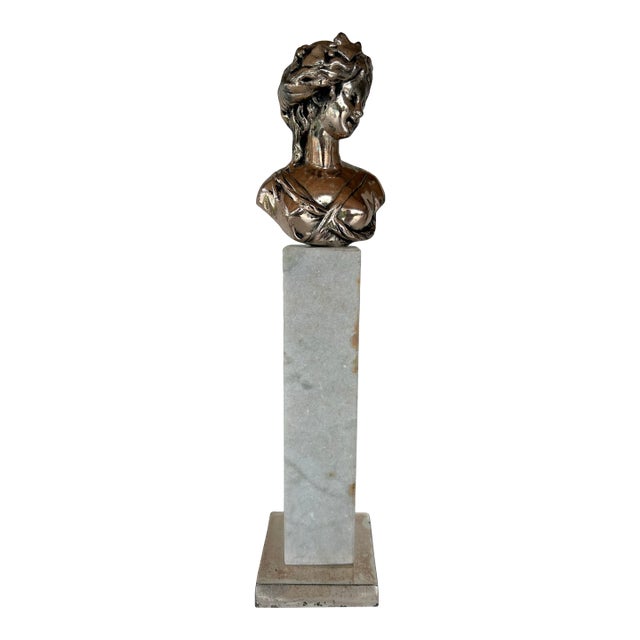 Antique Art Nouveau Bust After Louis Valentin Elias Robert's "Bacchante" For Sale