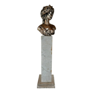 Antique Art Nouveau Bust After Louis Valentin Elias Robert's "Bacchante"
