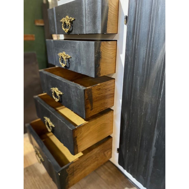 Black Black & White Painted Sideboard, 1940s For Sale - Image 8 of 18