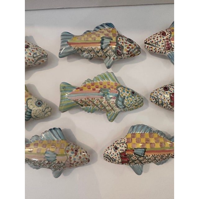 Sculpture Materials 1980s Mackenzie Childs Drawer Pulls Set of 8 For Sale - Image 7 of 12