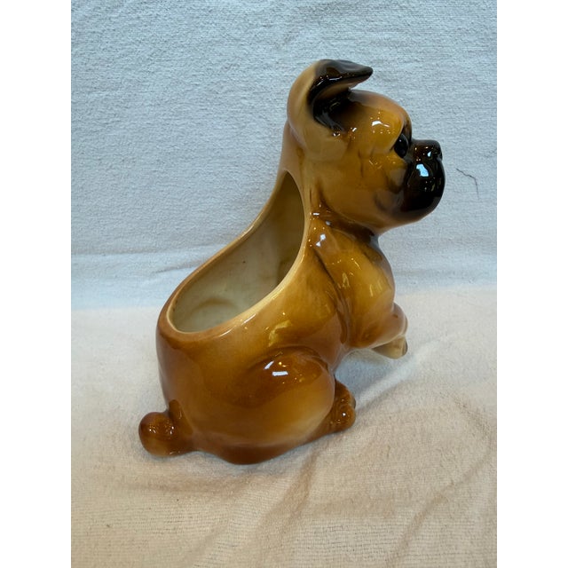 1940s Porcelain Boxer Planter For Sale - Image 4 of 11