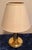 Vintage German Table Lamp with Brass Base and Cream-White Fabric Shade from Thiele-Leuchten, 1970s For Sale - Image 4 of 8