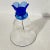 Late 20th Century Vintage 20th Century Blue Flower Handle Glass Bell For Sale - Image 5 of 7