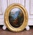 Late 19th Century 19th Century French Napoleon III Oval Fixé Sous Verre Painting in Gilt Frame For Sale - Image 5 of 7